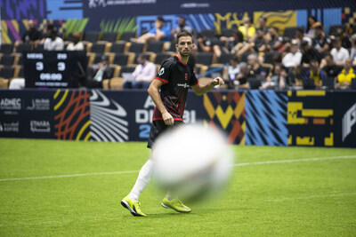 Phygital Athlete Participating in the Phygital Stage of a Phygital Contenders: Abu Dhabi – Football Phygital Athlete Participating in the Phygital Stage of a Phygital Contenders: Abu Dhabi – Football