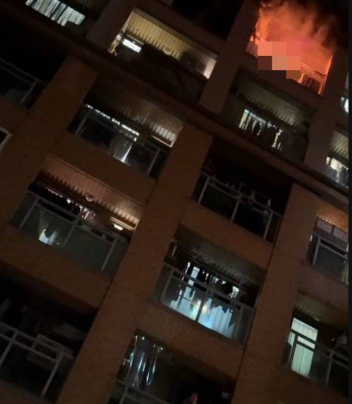 深夜惡火降臨九樓住處男子受困陽臺活被燒死