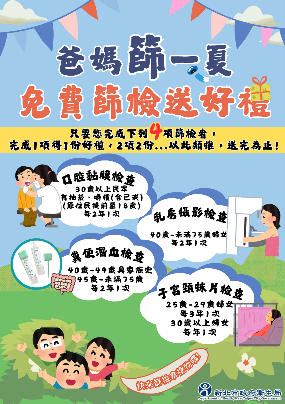 《圖說》88癌篩活動海報。〈衛生局提供〉
