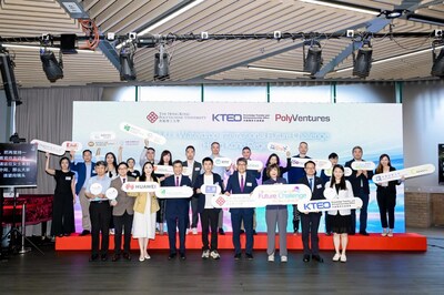 圖：「香港理工大學×水滴國際未來挑戰賽」賽事現場合影